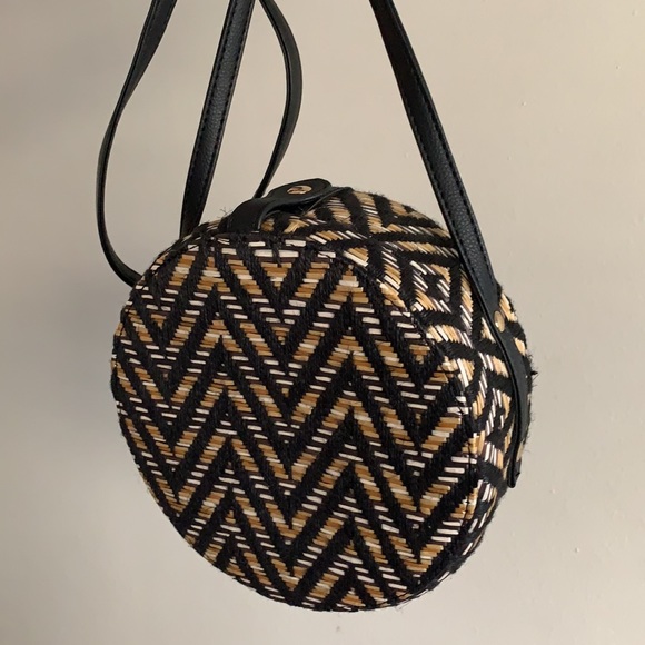 Lionel “Javanna” Rattan Circle Crossbody Bag - Picture 1 of 14